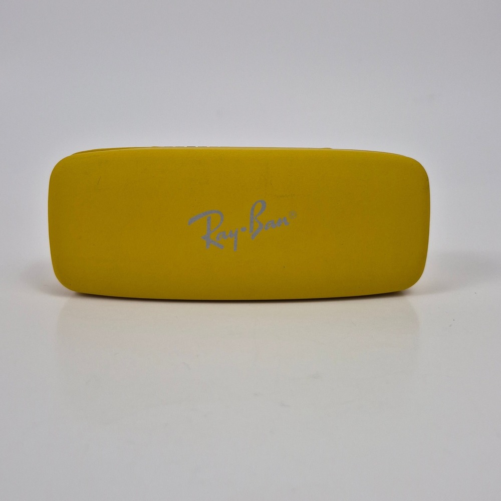 Ray-Ban Yellow Hard Clamshell Sunglasses Case Red Interior Unisex
